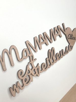découpe bois cadeau fête des mères personnalisable personnalisé