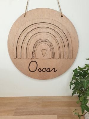 Pancarte arc en ciel 3D personnalisable pour décoration évènement chambre enfant ect