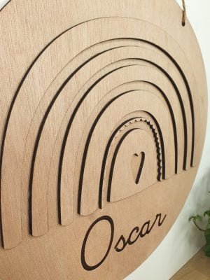 Pancarte arc en ciel 3D personnalisable pour décoration évènement chambre enfant ect