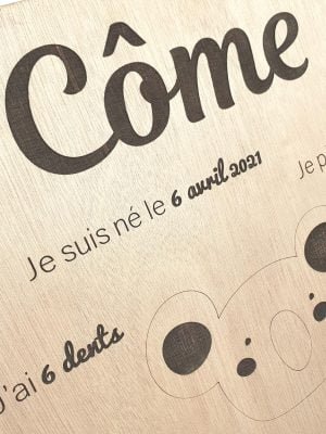 Panneau personnalisé info anniversaire naissance