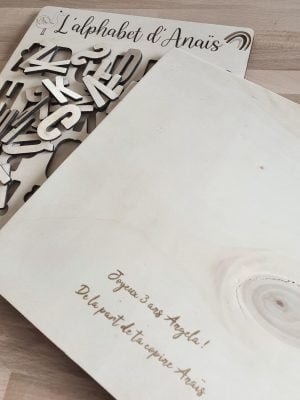 jeu apprentissage alphabet puzzle personnalisable personnalisé avec prénom et phrase