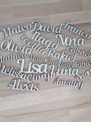 marque place nominette en bois