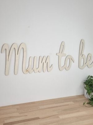 mum to be en bois réutilisable