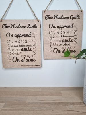 Pancarte personnalisable adulte cadeau professeur